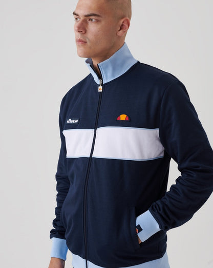 Ellesse – Trainingsjacke mit Brustpanel, Marineblau/Himmelblau