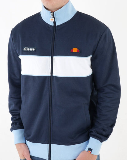 Ellesse – Trainingsjacke mit Brustpanel, Marineblau/Himmelblau