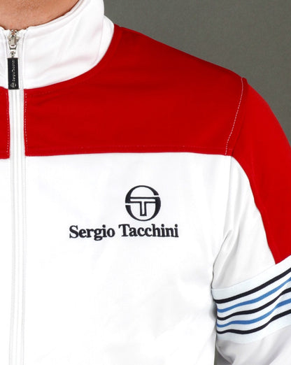 Sergio Tacchini Wilander Trainingsjacke Weiß/Rot