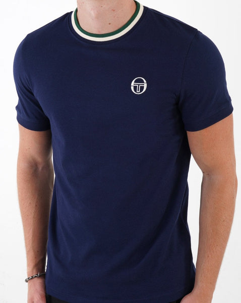 Sergio Tacchini Rainer T Shirt Navy Blue