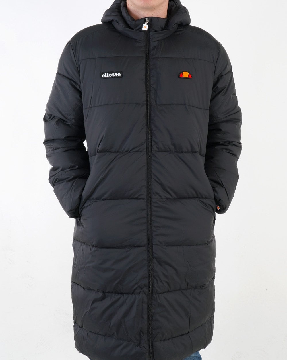 Ellesse Longline Puffer Jacket Black