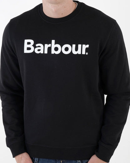 Barbour Logo Rundhals-Sweatshirt Schwarz