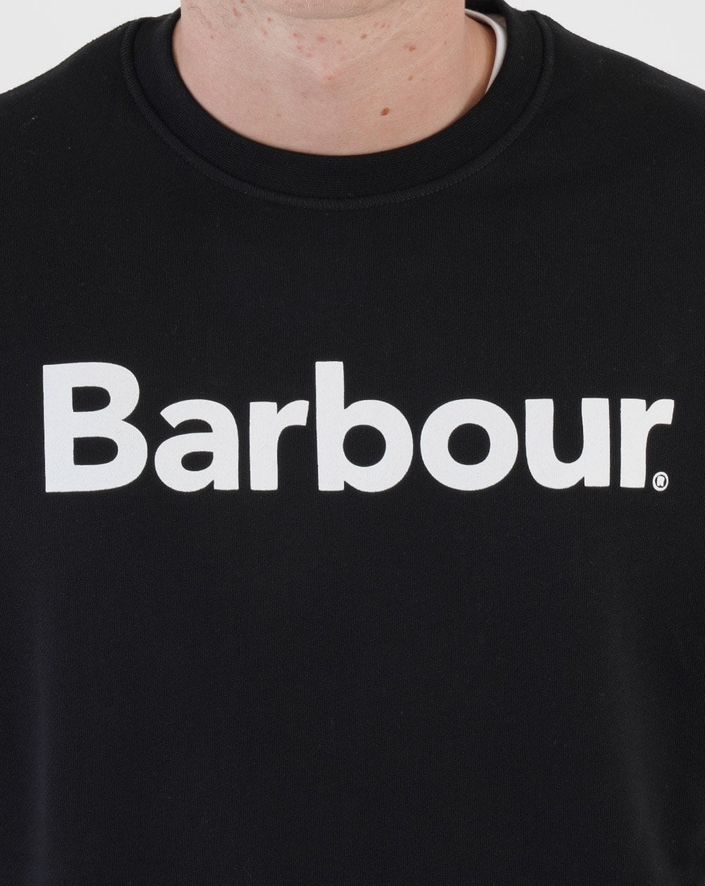 Barbour Logo Rundhals-Sweatshirt Schwarz