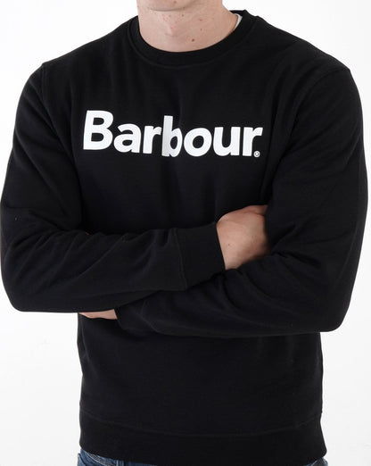 Barbour Logo Rundhals-Sweatshirt Schwarz