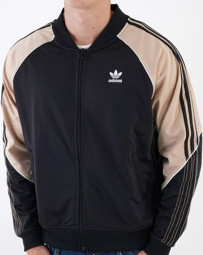 Adidas Originals Tricot Superstar Trainingsjacke Schwarz/Beige