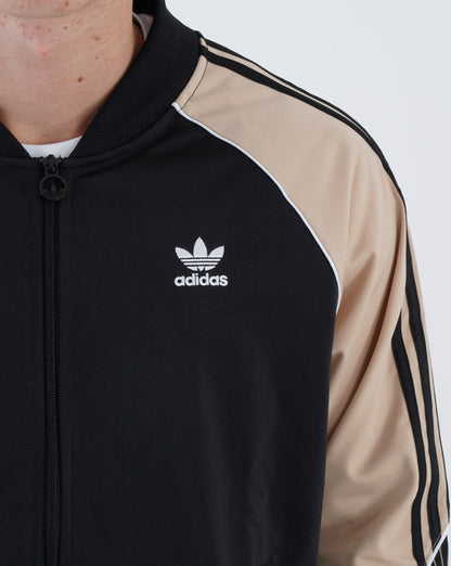 Adidas Originals Tricot Superstar Trainingsjacke Schwarz/Beige