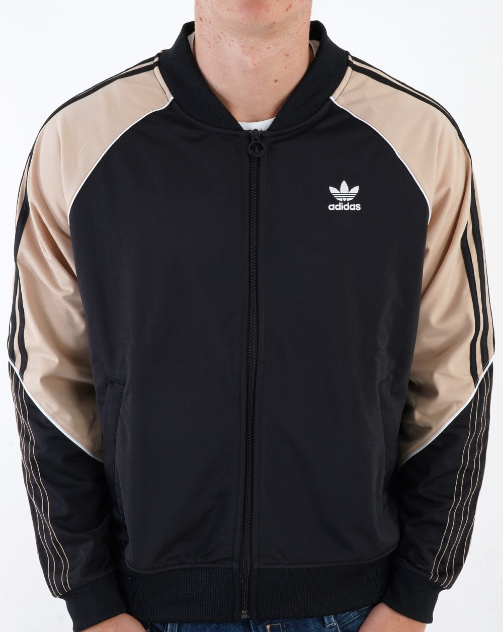 Adidas Originals Tricot Superstar Track Top Black/Beige
