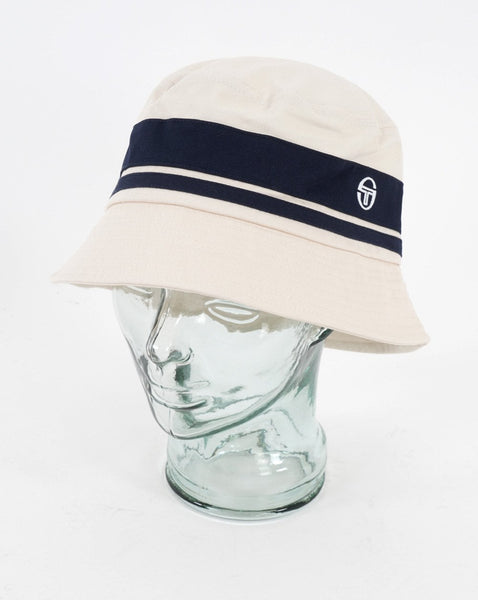 Sergio Tacchini Newsford Bucket Hat Buttercream/Navy Blue