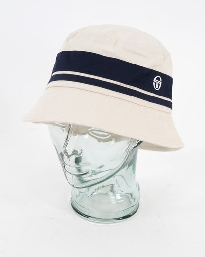 Sergio Tacchini Newsford Bucket Hat Buttercreme/Marineblau