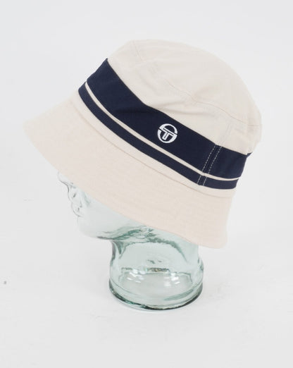 Sergio Tacchini Newsford Bucket Hat Buttercreme/Marineblau