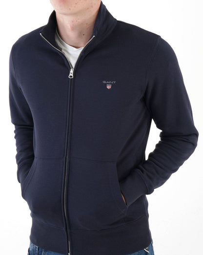 Gant Sweatshirt mit durchgehendem Reißverschluss, Marineblau