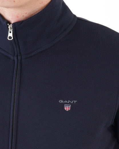 Gant Sweatshirt mit durchgehendem Reißverschluss, Marineblau