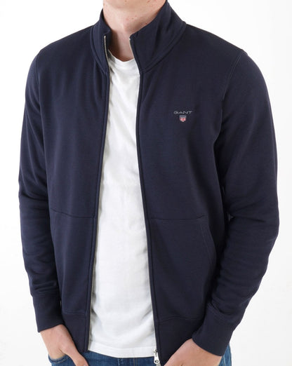 Gant Sweatshirt mit durchgehendem Reißverschluss, Marineblau