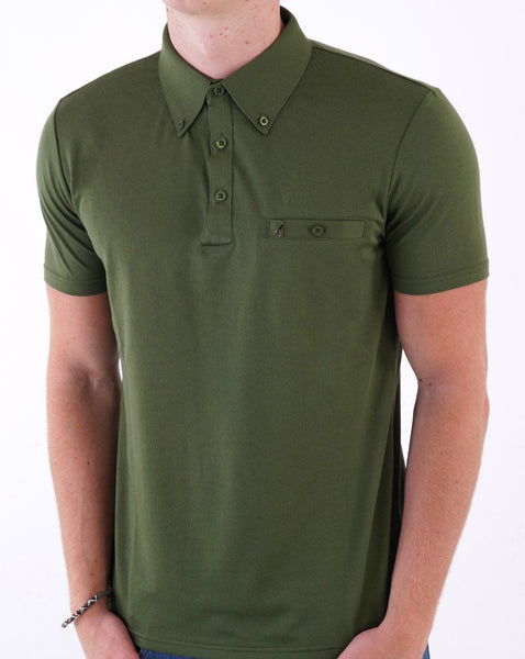 Gabicci Vintage Ladro Polo Shirt Olive Green