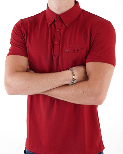 Gabicci Vintage Ladro Poloshirt Rot