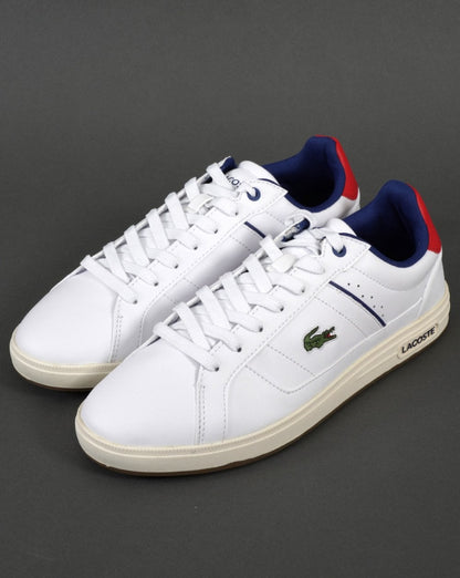 Lacoste Europa Pro Ledersneaker Weiß/Rot