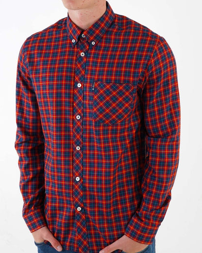 Ben Sherman House Tartan Hemd Rot