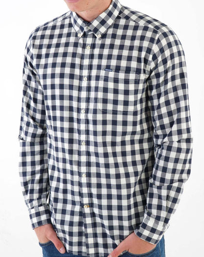 Barbour Drover Tailored Fit Hemd Marineblau