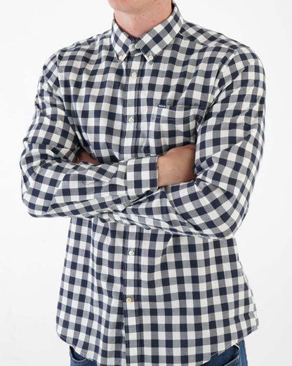 Barbour Drover Tailored Fit Hemd Marineblau