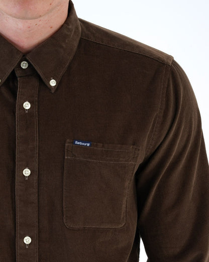 Barbour Ramsey Tailored Cordhemd Braun