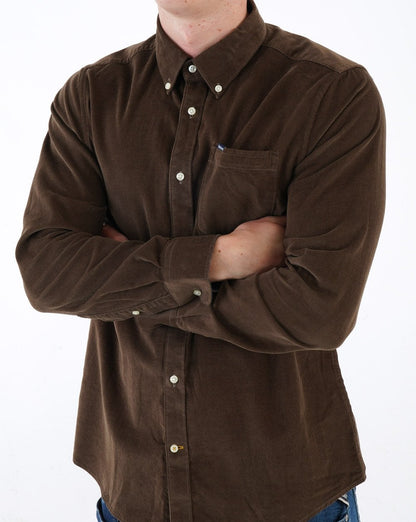 Barbour Ramsey Tailored Cordhemd Braun