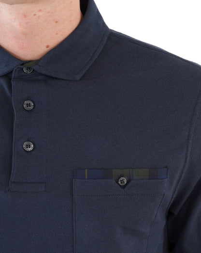 Barbour Corpatch Langarm-Poloshirt, Marineblau