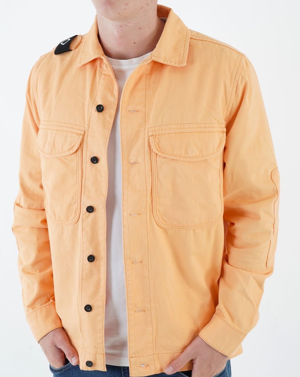 Ma.strum Overshirt mit zwei Taschen Orange