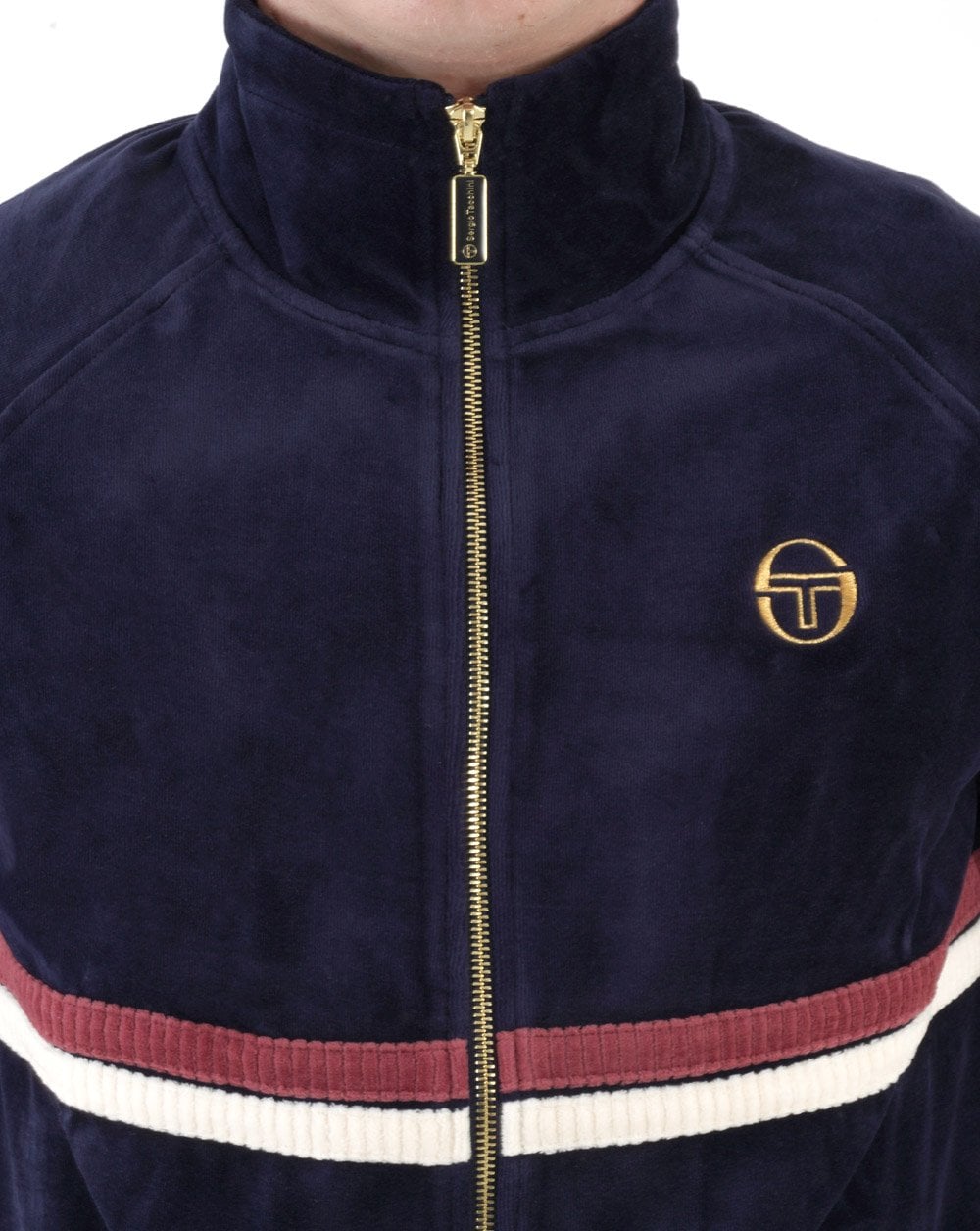 Sergio Tacchini Dallas Velours-Trainingsoberteil Marineblau