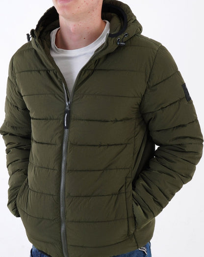 Weekend Offender La Guardia Wattierte Jacke Dunkelgrün