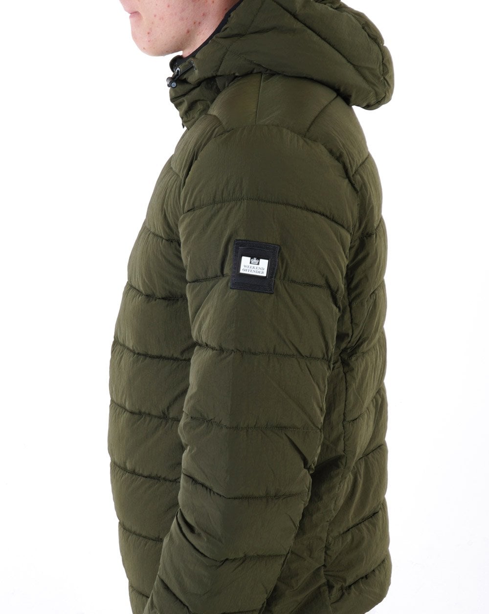 Weekend Offender La Guardia Wattierte Jacke Dunkelgrün