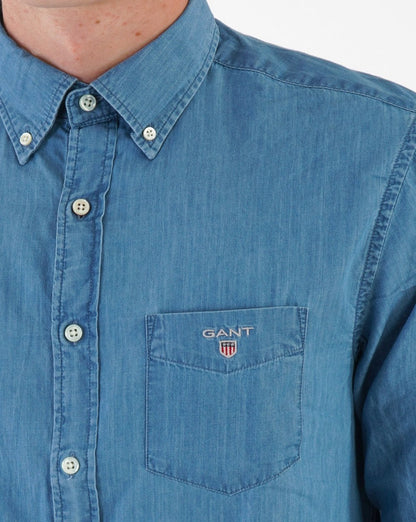 Gant Indigo Hemd Hellblau
