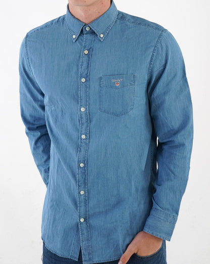 Gant Indigo Hemd Hellblau