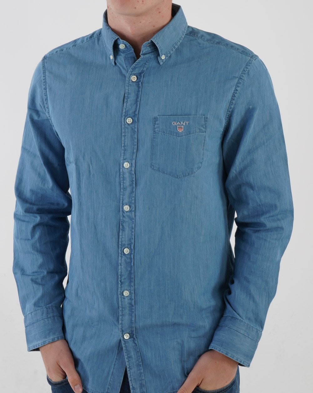 Gant Indigo Hemd Hellblau