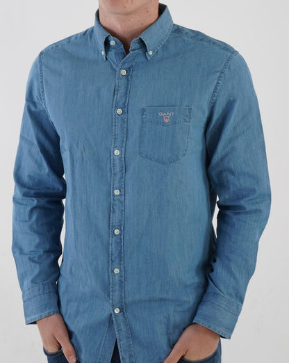 Gant Indigo Hemd Hellblau