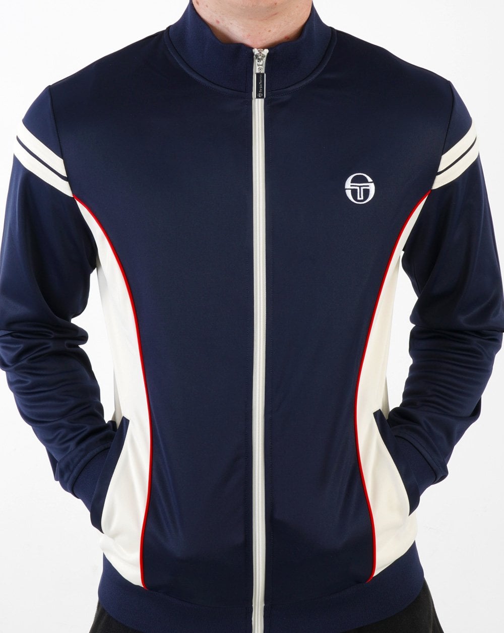 Sergio Tacchini Fjord Trainingsjacke Marineblau/Creme/Rot