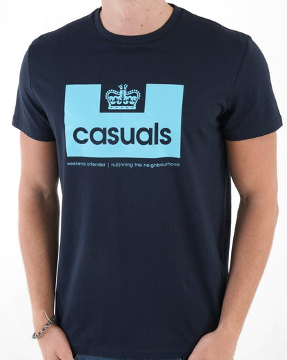 Weekend Offender Casuals T-Shirt Marineblau/Blau