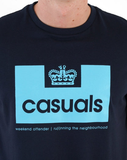 Weekend Offender Casuals T-Shirt Marineblau/Blau