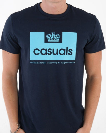 Weekend Offender Casuals T-Shirt Marineblau/Blau