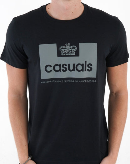 Weekend Offender Casuals T-Shirt Schwarz/Grau