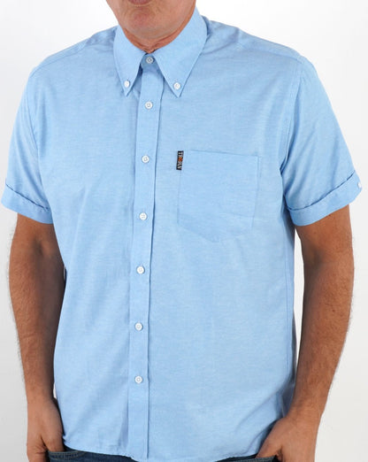 Trojan Classic Oxford Kurzarmhemd Himmelblau