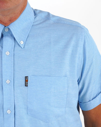 Trojan Classic Oxford Kurzarmhemd Himmelblau