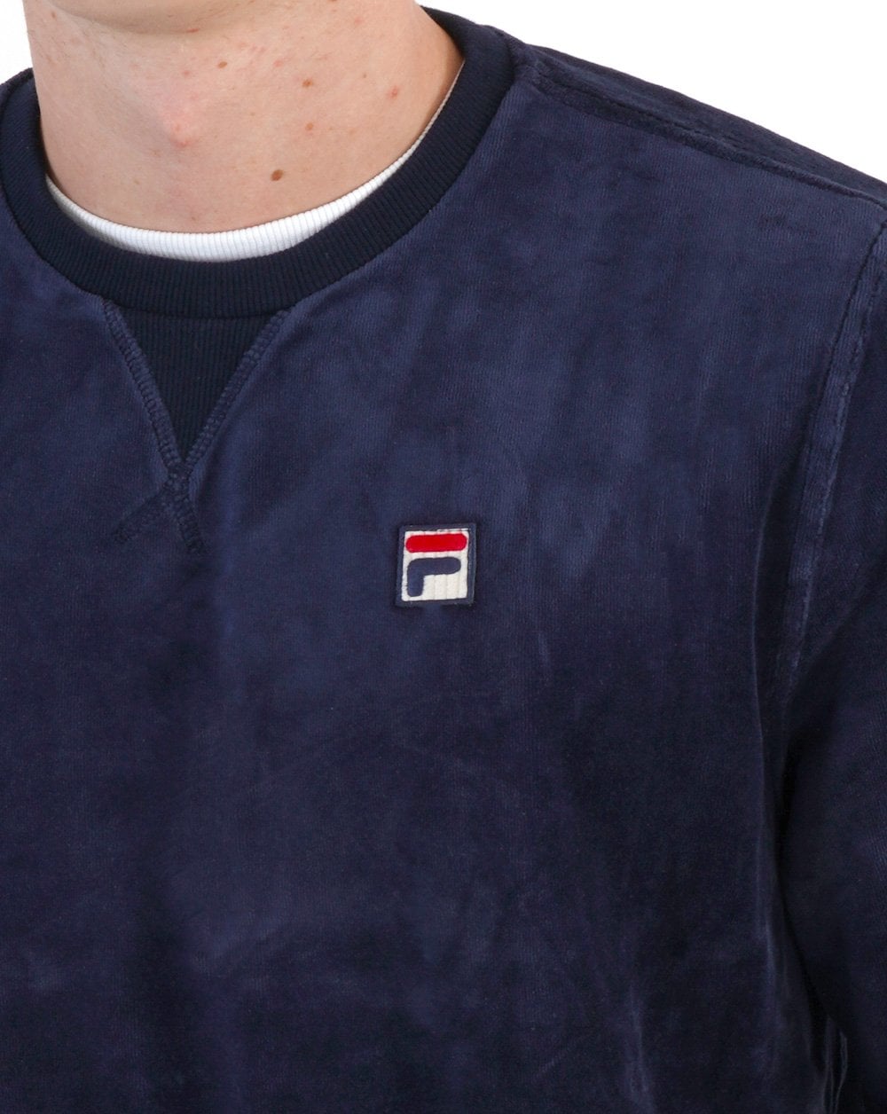Fila Vintage Classy Velours-Sweatshirt Marineblau