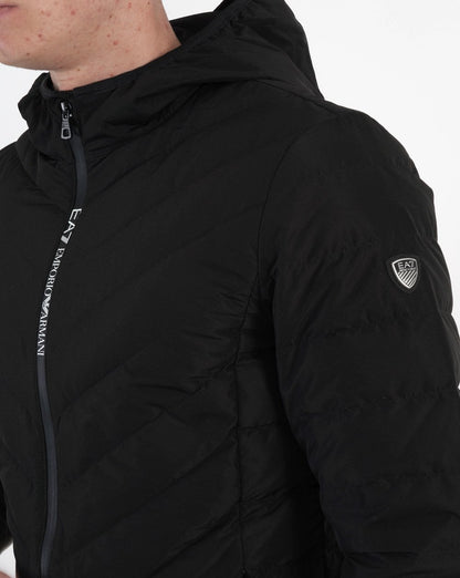EA7 Fundamental Sporty Packable Pufferjacke Schwarz