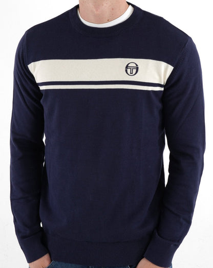 Sergio Tacchini Masters Strickpullover Marineblau/Weiß