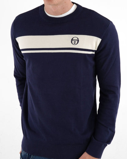 Sergio Tacchini Masters Strickpullover Marineblau/Weiß