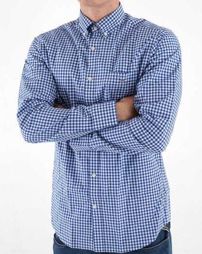 Gant Broadcloth Gingham Hemd College Blau