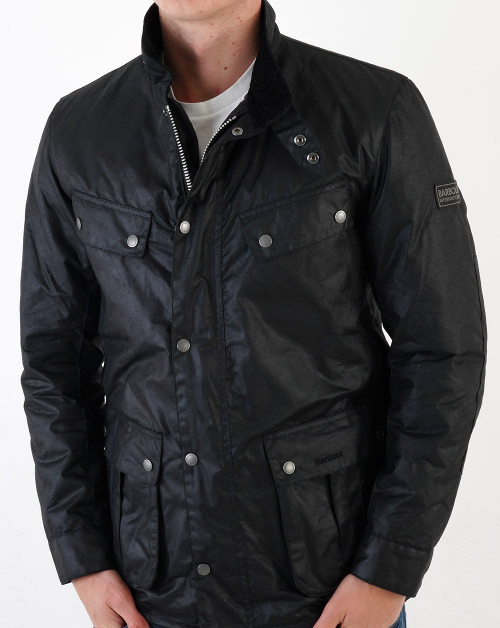 Barbour International Tourer Duke Wachsjacke Schwarz