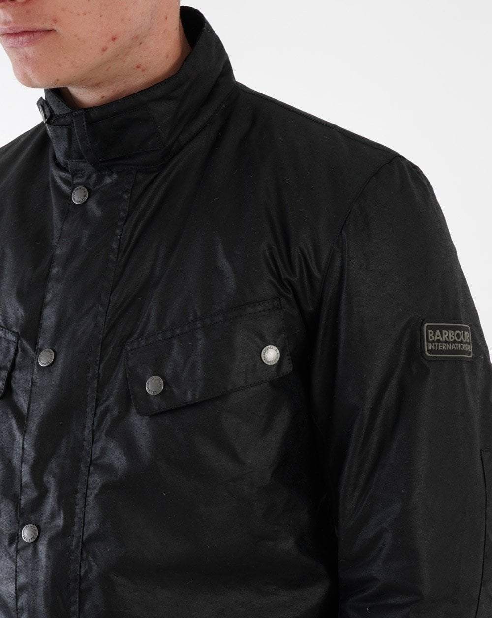 Barbour International Tourer Duke Wachsjacke Schwarz