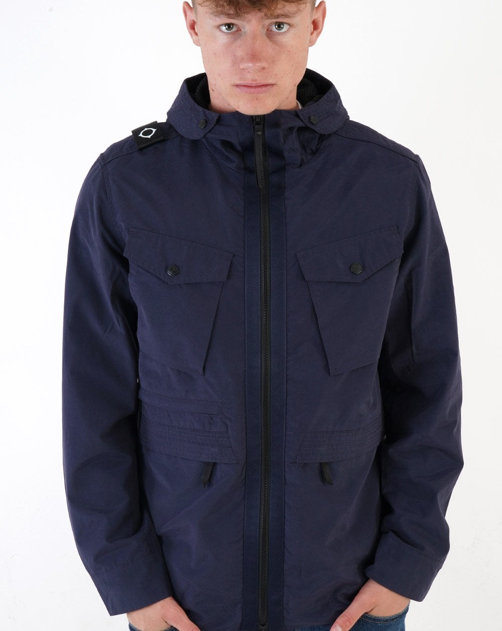 Ma.strum Hooded Jacket Navy