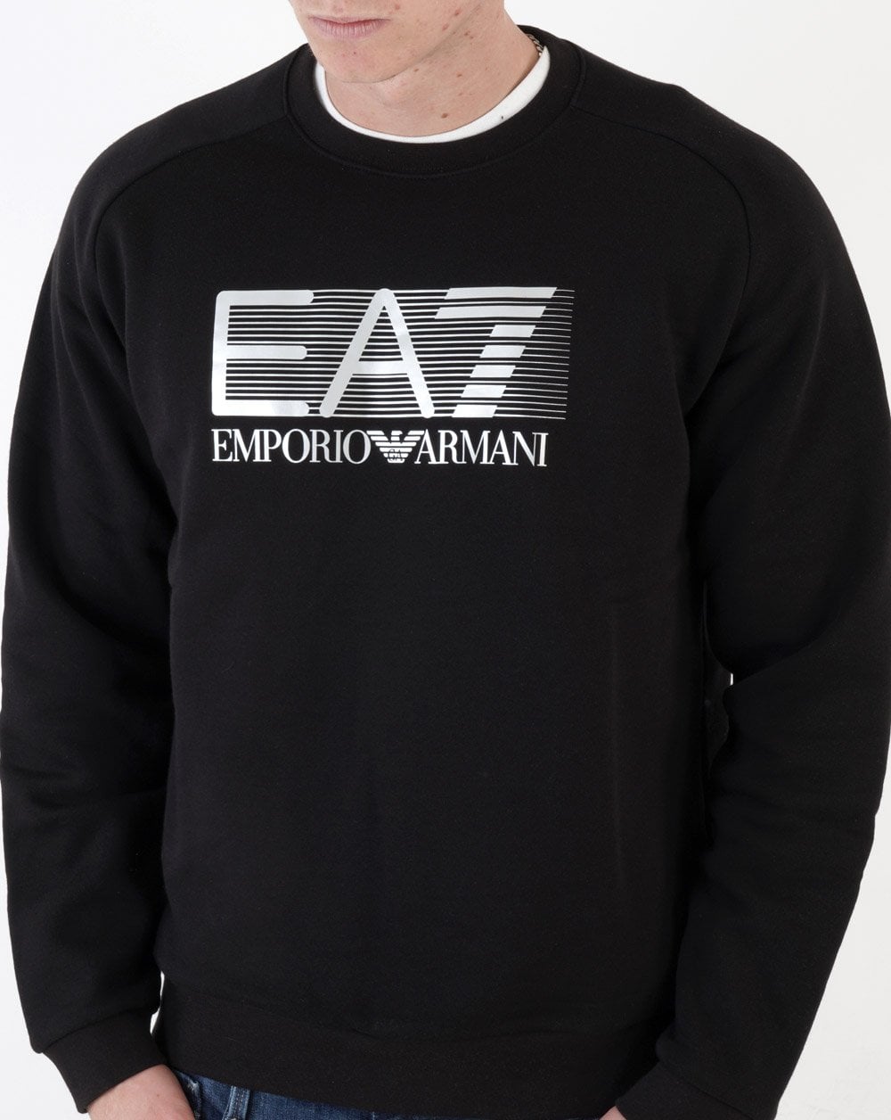 EA7 Visibility Logo Sweatshirt Schwarz